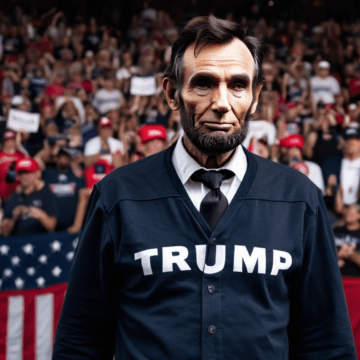 Trump Staunchly Defends Photos of Lincoln Wearing Trump Shirt: “This is 100% Real, Folks!”