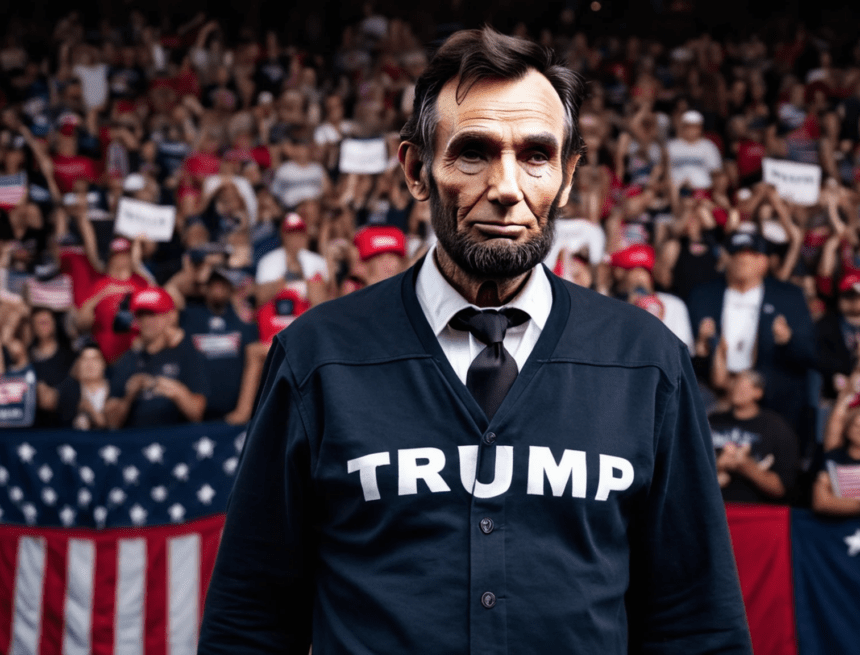 Trump Staunchly Defends Photos of Lincoln Wearing Trump Shirt: “This is 100% Real, Folks!”