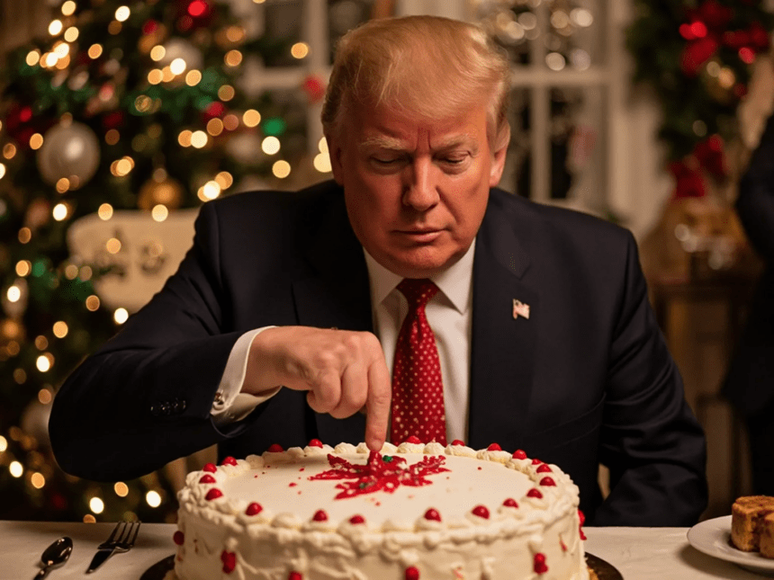 President-Elect Trump Spends Christmas Claiming Gifts with “Mine!” Methodology