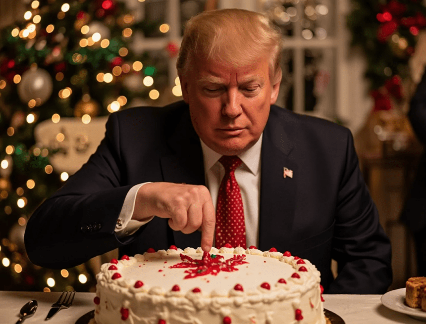 President-Elect Trump Spends Christmas Claiming Gifts with “Mine!” Methodology